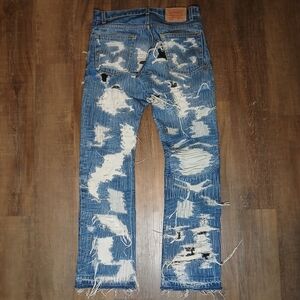 Levi's Distressed Denim Blue Jeans *Undercover 85s/Kapital Style*